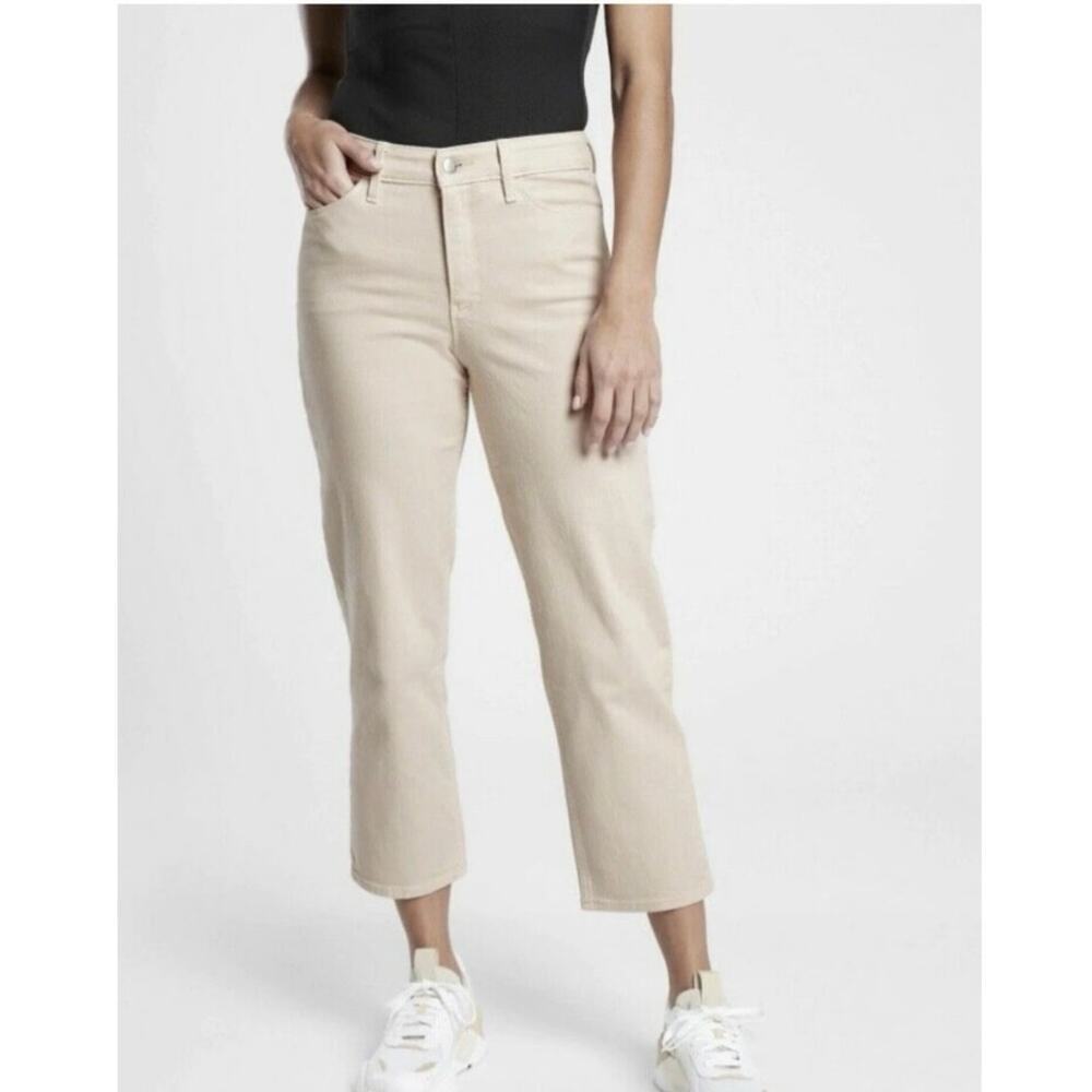 Athleta flex straight crop jeans in abalone size 10